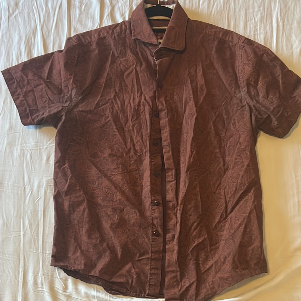 Casual Brown Button Down Shirt with Classic Fit